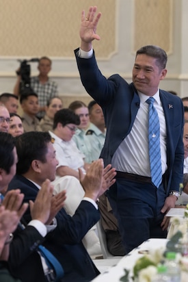 QUANG TRI, Vietnam (June 22, 2026) – Acting Secretary of the Navy Hung Cao is introduced during the Pacific Friendship 2026 and Pacific Partnership 2026 joint opening ceremony in Quang Tri, Vietnam, June 22, 2026.