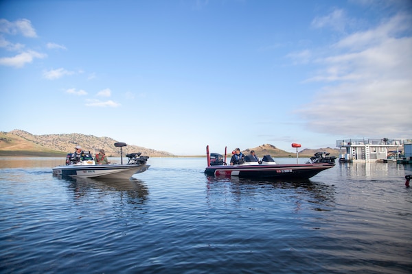 U.S. Armed Forces veterans depart the Tule PU.S. Armed Forces veterans depart the Tule Point boat launch during Warriors’ Day on the Lake at Success Lake, California, April 27, 2024. The event was the tenth in the past 13 years and is hosted by the U.S. Army Corps of Engineers, with support from local organizations like Central Valley Veterans. This year 18 Central Valley veterans took part, providing some of them their first experience fishing. (U.S. Army photo by Ken Wright)