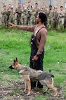 Air Force Academy cadets tour military working dog facility