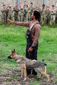 Air Force Academy cadets tour military working dog facility