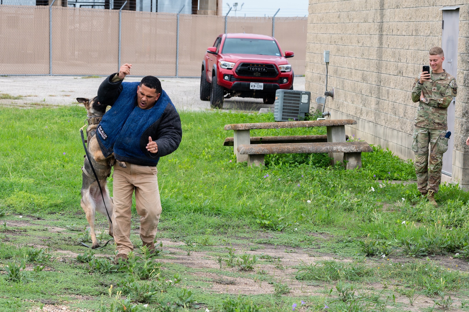 Air Force Academy cadets tour military working dog facility