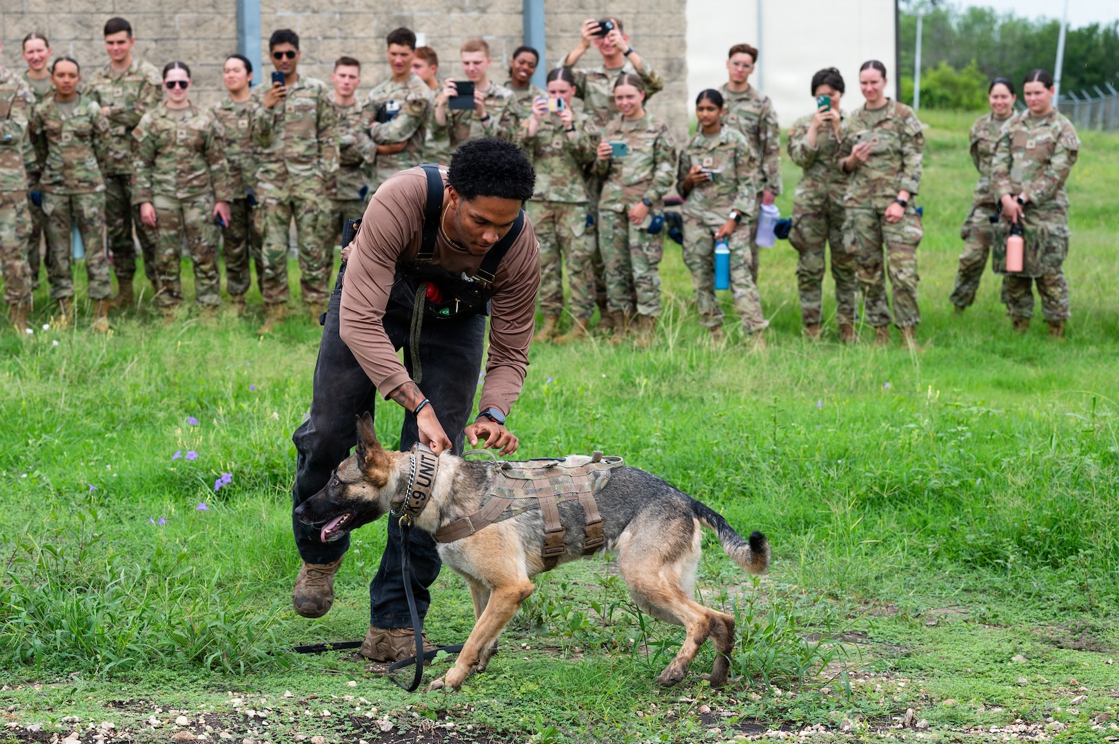 Air Force Academy cadets tour military working dog facility