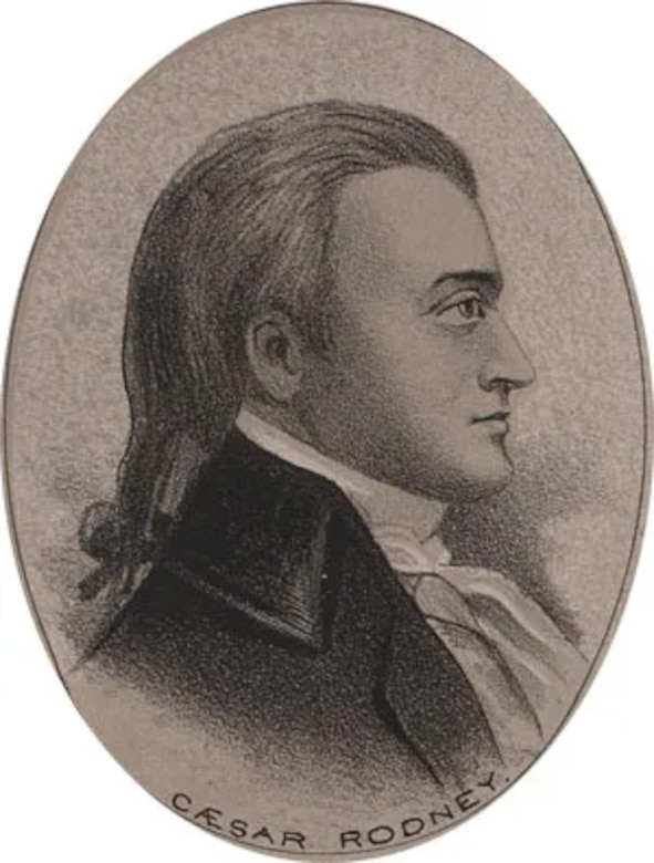 A painting depicting a man in colonial attire.