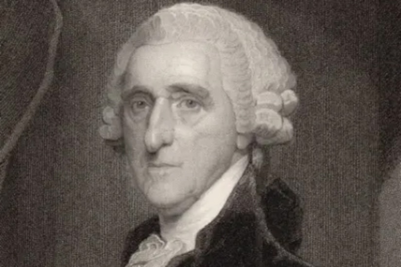 A painting depicting a man in colonial attire.