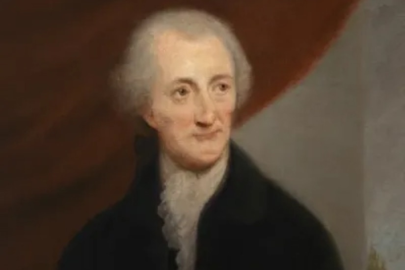 A painting depicting a man in colonial attire.