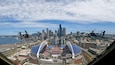 U.S. Army and Australian Army flight crews assigned to the 16th Combat Aviation Brigade, 7th Infantry Division Multi-Domain Command – Pacific, fly two UH-60 Blackhawks and two AH-64 Apache attack helicopters into Seattle in support of the FIFA World Cup during a match between Australia and the United States in Seattle, Wash., June 19, 2026 (U.S. Army photo by Maj, Ian Sandall)