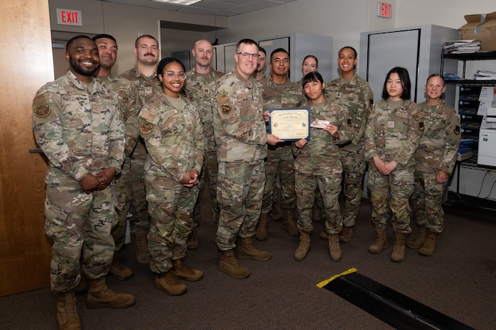 Team receiving a Certificate