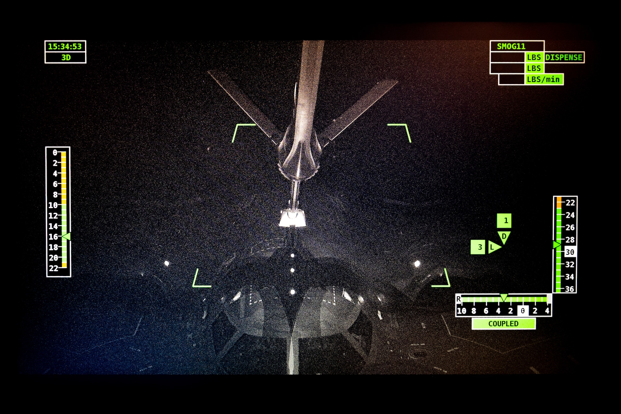 A U.S. Air Force B-2 Spirit aircraft receives fuel from a Royal Australian Air Force KC-30A multi-role tanker transport aircraft over the South Pacific Ocean during a Bomber Task Force deployment, June 11, 2026.