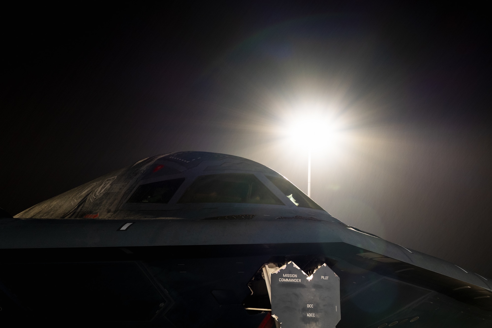 A U.S. Air Force B-2 Spirit aircraft is parked on the flight line at Royal Australian Air Force Base Amberley, Queensland, Australia, during a Bomber Task Force deployment, June 11, 2026.