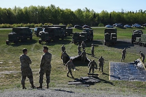 Airmen assigned to the 123rd Air Control Squadron set up generators June 1, 2026 for a field training exercise at the Alpena Combat Readiness Training Center in Michigan. Annual training allows airmen to focus on readiness and proficiency items, future fighting concepts, and maintain a war-ready posture for members of the Air National Guard. (U.S. Air National Guard photo by Shane Hughes)