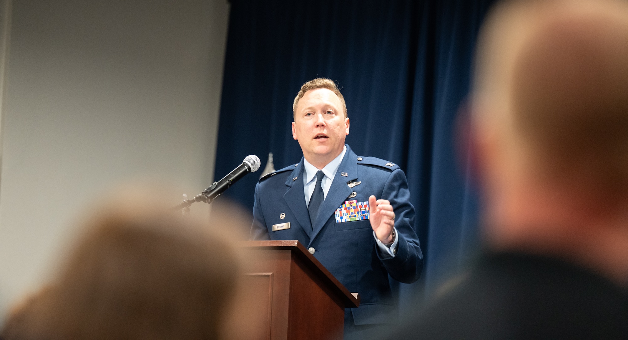 U.S. Air Force members attend official ceremony