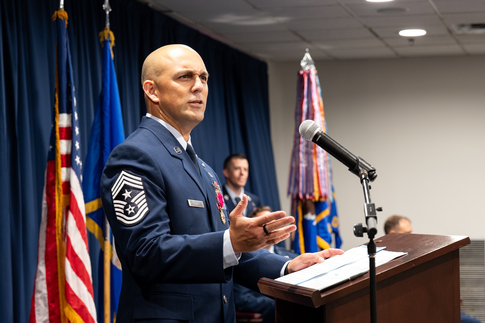 U.S. Air Force members attend official ceremony