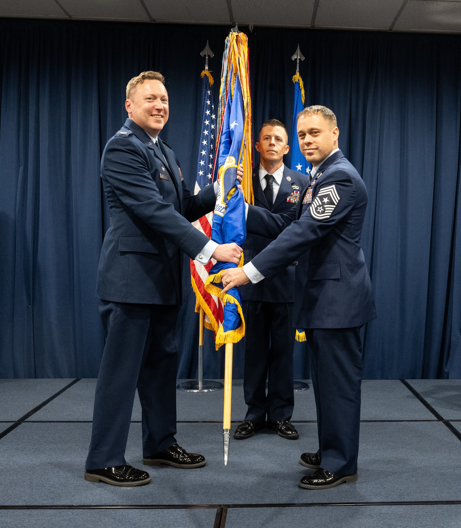 U.S. Air Force members attend official ceremony