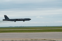 An aircraft lands