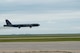 An aircraft lands