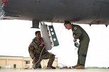 Man exits aircraft