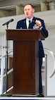 U.S. Air Force Col. Adam T. Rector, incoming 91st Maintenance Group (MXG) commander, delivers remarks during a change of command ceremony at Minot Air Force Base, North Dakota, June 5, 2026. After leading Air Force Operational Test and Evaluation Center Detachment 3 for the past three years, Rector assumed command of the 91st MXG, where he will lead Airmen responsible for sustaining the capabilities that enable the wing’s safe, secure and effective strategic deterrence mission.