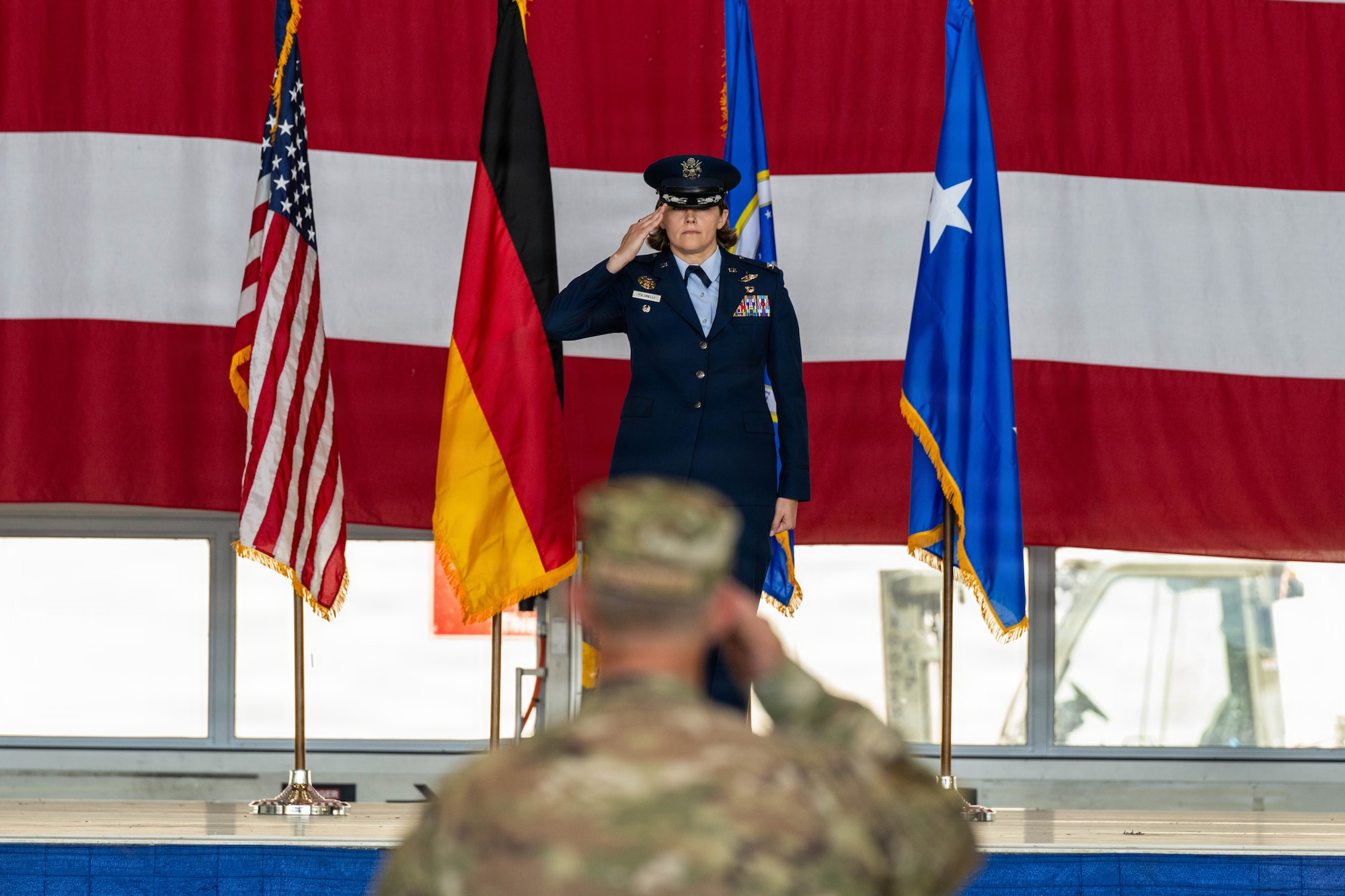 New commander salutes Airmen