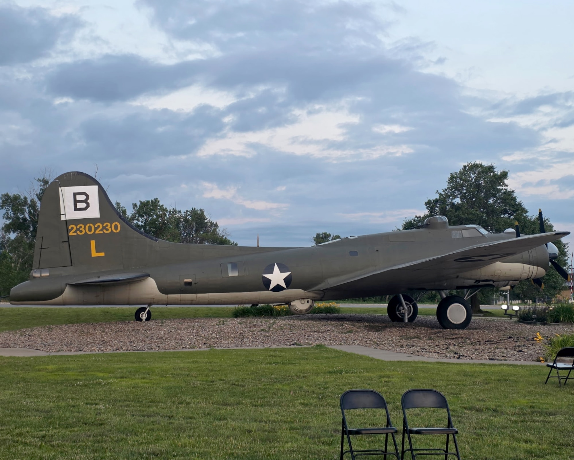 A B-17 Flying Fortress static display