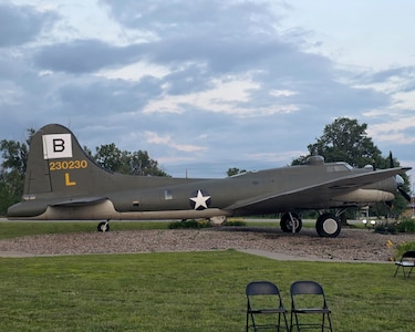 A B-17 Flying Fortress static display