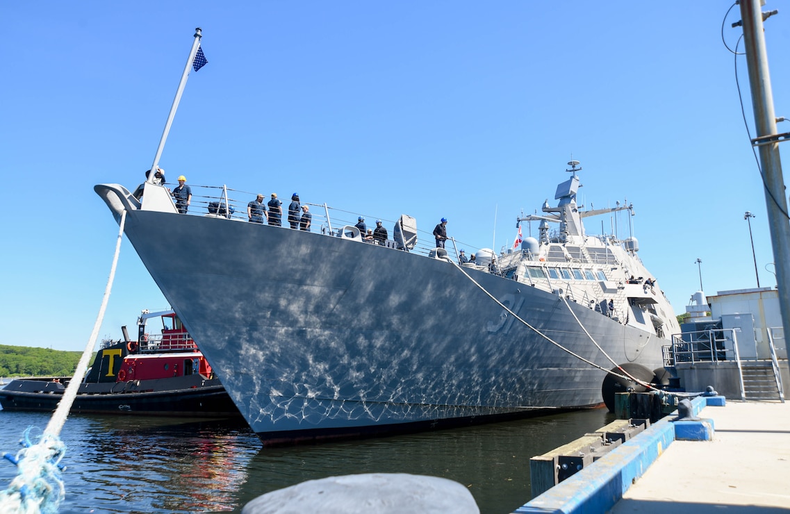 Known as the “Home of the Submarine Force” and located in the “Submarine Capital of the World” SUBASE New London is Connecticut’s U.S. Naval Base supporting the Department of War’s laser focus on readiness, lethality and warfighting, providing the facilities and services to deploy combat-ready submarines and their crews, along with training a corps of professional submariners. SUBASE and Navy Team New London remain committed to uplifting the mantle of “The First and Finest,” everyday. (U.S. Navy photo by Mass Communication Specialist 2nd Class Lucas J. Hastings)