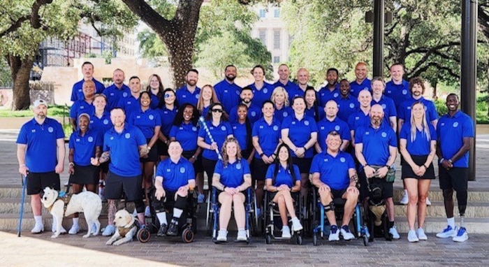 The Air Force Team poses for a photo during the Department of Defense Warrior Games.