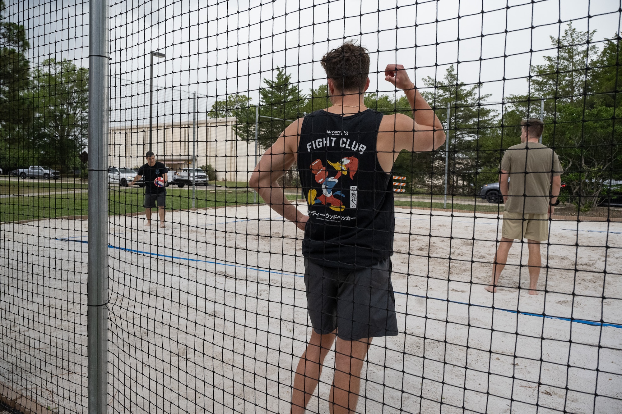 Airmen playing Volleyball.