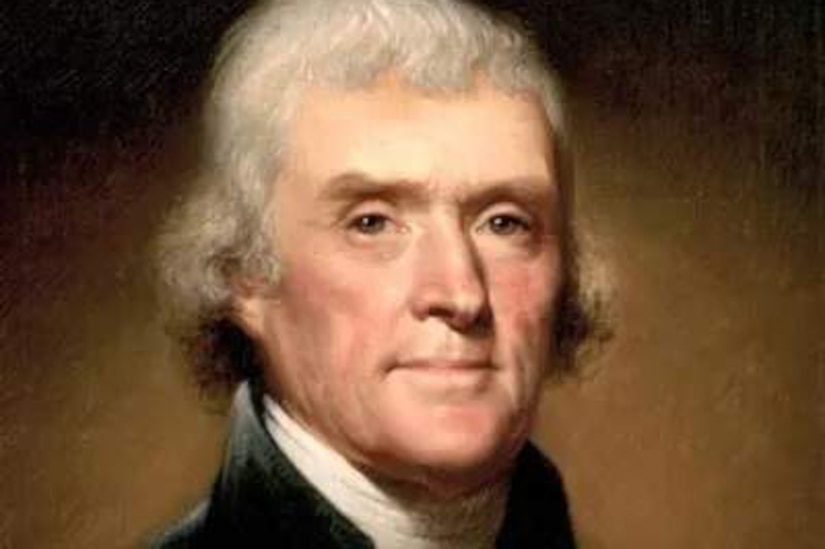 A painting depicting a man in colonial attire.