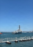 USS Chung-Hoon (DDG-93) departs Naval Base San Diego for sea trials on April 20 after completing its Depot Modernization Period as part of the DDG Modernization 2.0 program, which focuses on vital mid-life capability enhancements. (Courtesy Photo)