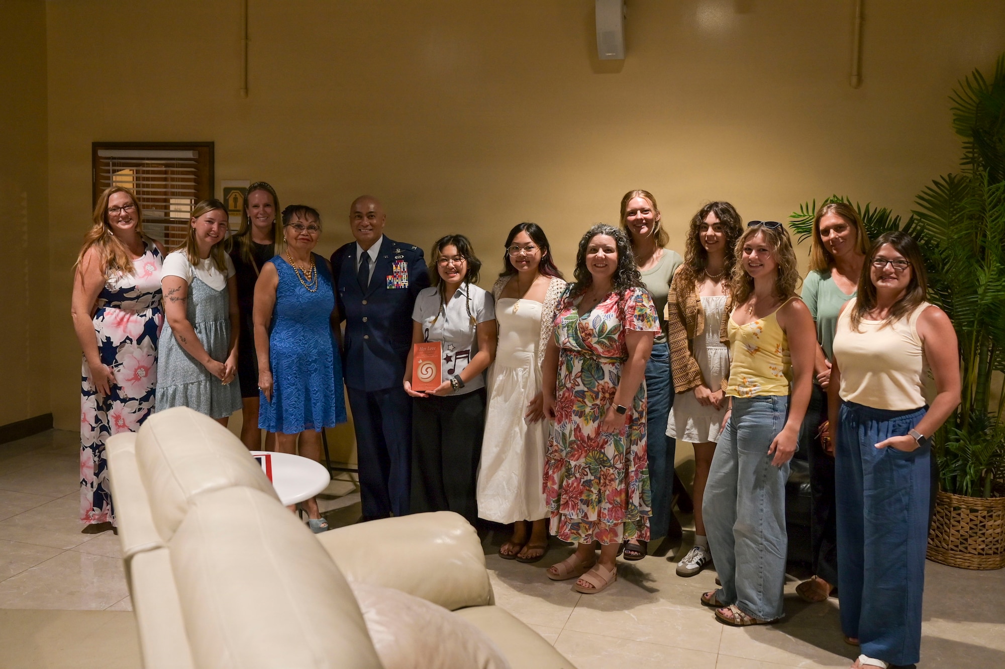 Retired U.S. Air Force Col. Melchizedek “Kato” Martinez speaks to a group of airmen at Andersen Air Force Base, Guam, June 18, 2026. Martinez visited Andersen AFB to speak with Airmen and families about resilience, recovery and the power of support systems. (U.S. Air Force photo by Airman Kevin McCormick Jr.)
