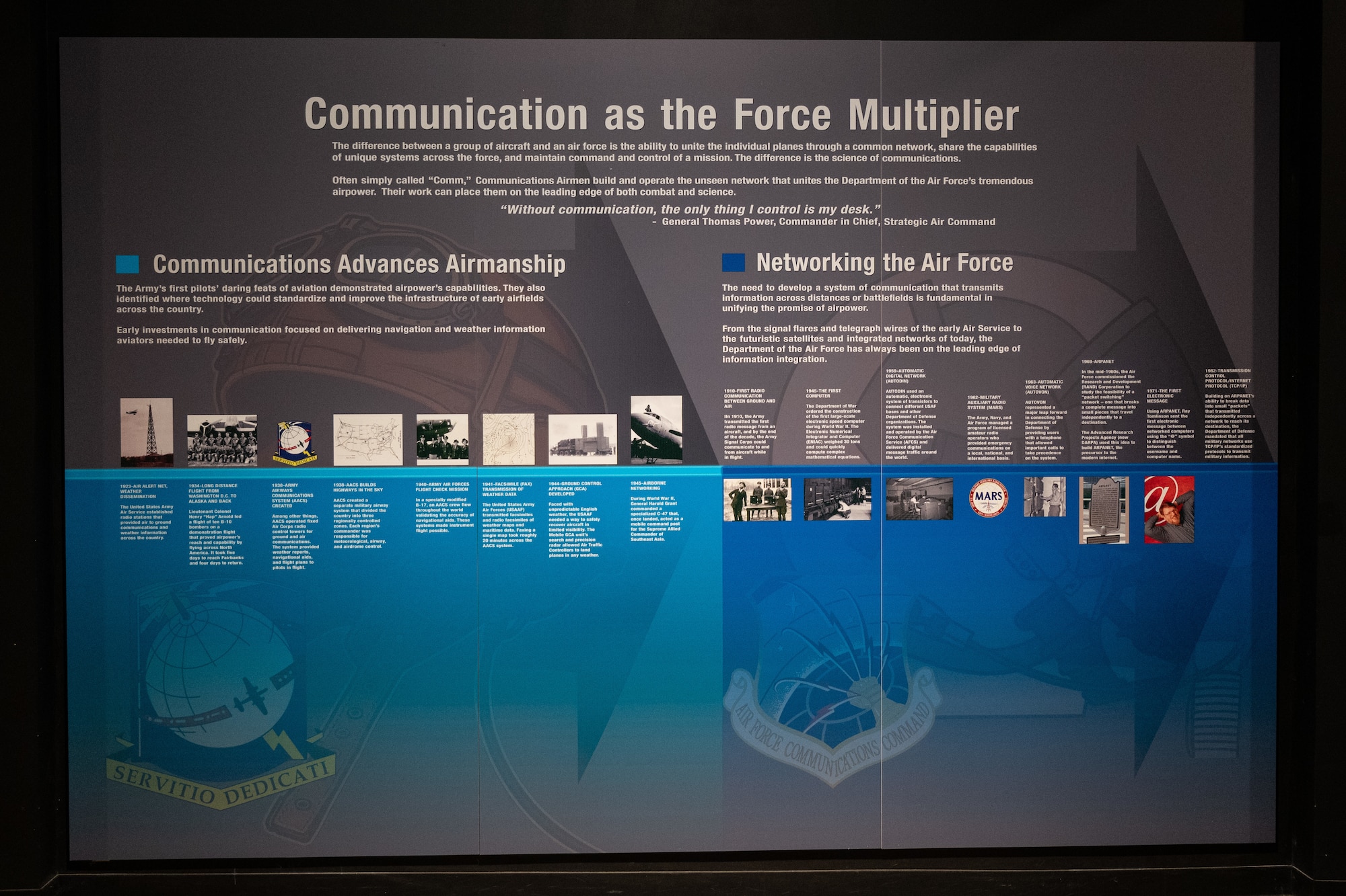 Loud & Clear! History of USAF Communications exhibit panels