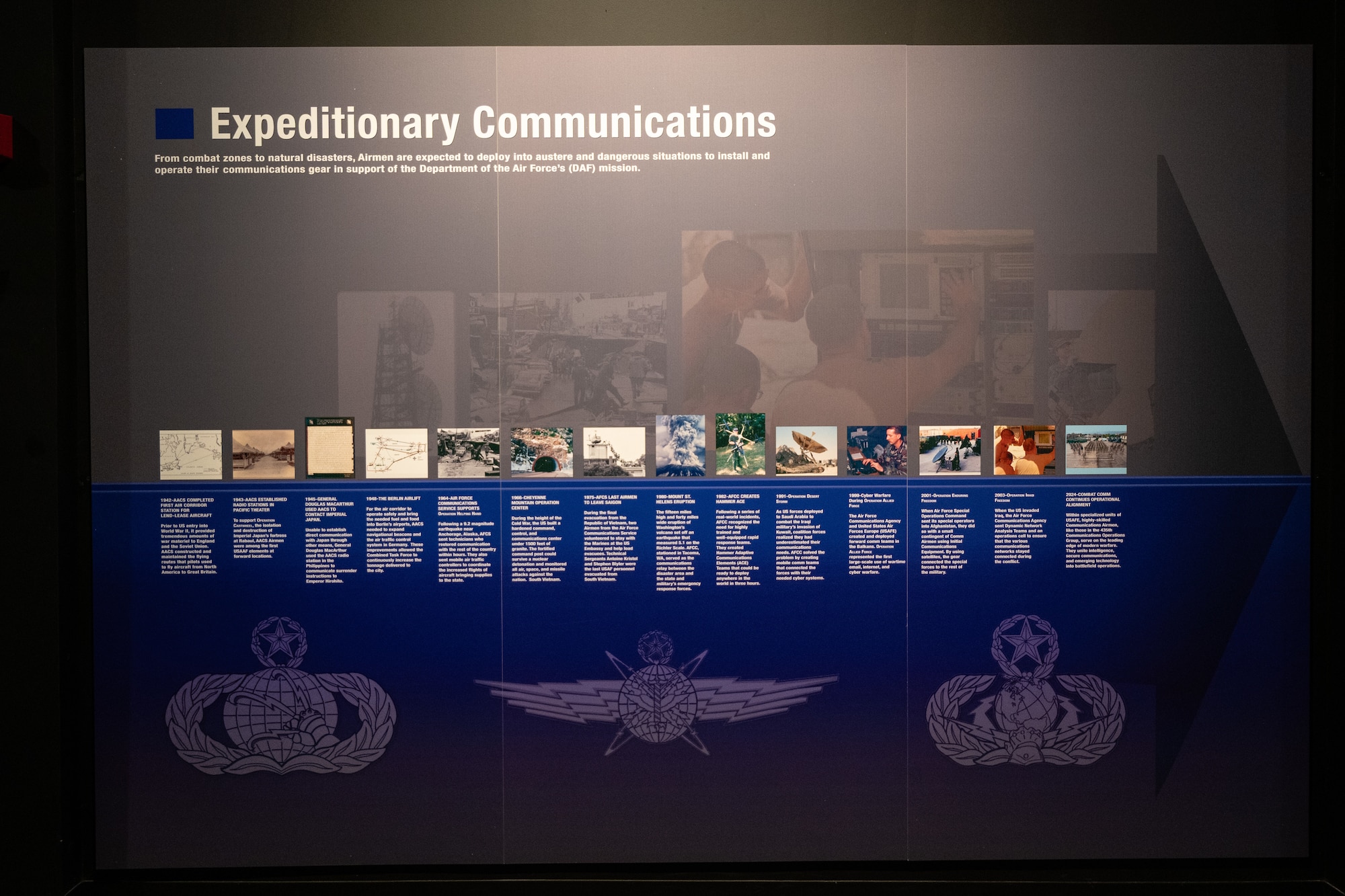 Loud & Clear! History of USAF Communications exhibit panels