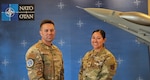 U.S. Air Force Tech. Sgt. Michael Cazares Montano, noncommissioned officer in charge of the Air National Guard and U.S. Air Force Capt. Savanna Cuestes, Intelligence, Surveillance, and Reconnaissance deputy lead, pose for a photo June 16, 2026, in Bodø, Norway, during exercise Ramstein Flag 2026. Cuestes and Cazares were joined by fellow intelligence analysts from the 162nd Wing’s 214th Attack Group during the two-week NATO exercise. Courtesy photo.