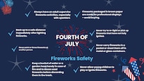 Graphic about fireworks safety for the upcoming Fourth of July