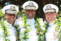 Change of Command. Capt Weurielus "Trey" Johnson assumes command of NAVFAC Hawaii as commanding officer.