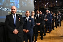 Brig. Gen. Leland D. Blanchard II, Commanding General (Interim) of the District of Columbia National Guard, hosts a Law Enforcement Recognition Ceremony recognizing partner law enforcement agencies at the D.C. Armory, Feb. 26, 2026. Distinguished guests included U.S. Attorney General Pam Bondi; Gady Serralta, Director of the U.S. Marshals Service; and Jeffery Carroll, Interim Chief of Police for Metropolitan Police Department. The ceremony recognized officers from 10 local and federal law enforcement agencies for their partnership with the National Guard and contributions to public safety in support of the D.C. Safe and Beautiful mission. Officers received the District of Columbia National Guard Commendation Medal, Meritorious Service Medal or Distinguished Service Medal based on their individual achievements and level of impact.