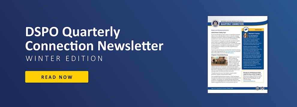 Blue banner with an image of the cover of a newsletter