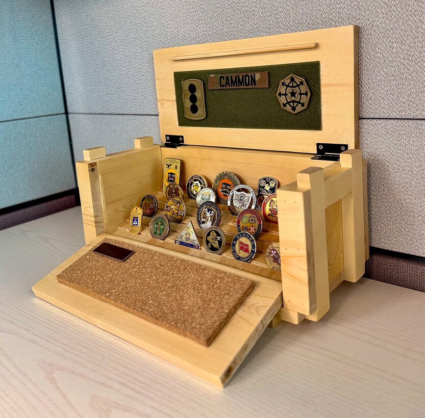 Photo of Marcellus' ammo coin box he created.