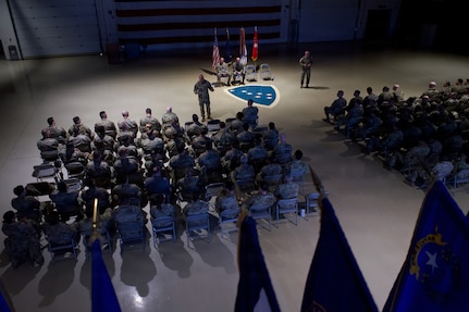 Lt. Gen. Jon Stubbs, Director of the Army National Guard, speaks to Alaska Army National Guard Soldiers Feb. 20, 2026, at the Alaska Army National Guard Readiness Center at Joint Base Elmendorf-Richardson.