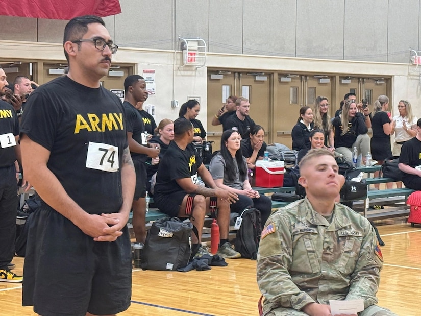 U.S. Army Sgt. Jose Villasenor, assigned to the Soldier Recovery Unit at Fort Bragg, waits to compete during the powerlifting event at the 2026 Army Trials at Fort Bliss, Texas, Feb. 27, 2026.