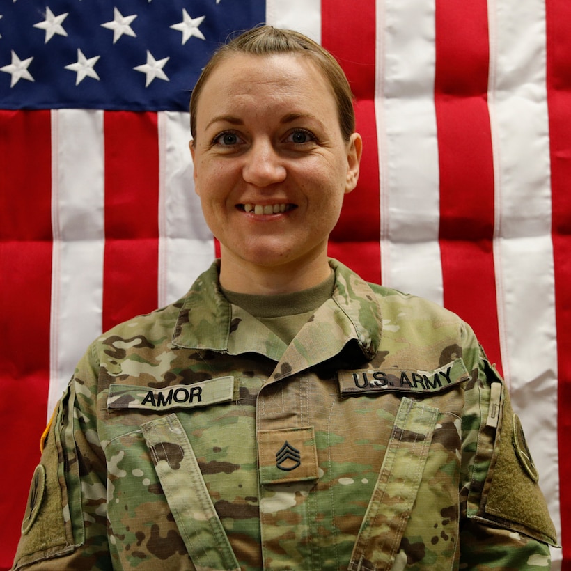 U.S. Army Reserve Sgt. 1st Class Nicole Amor, 39, of White Bear Lake, Minnesota, assigned to the 103rd Sustainment Command, died March 1, 2026, in Kuwait at the Port of Shuaiba during an unmanned aircraft system attack.