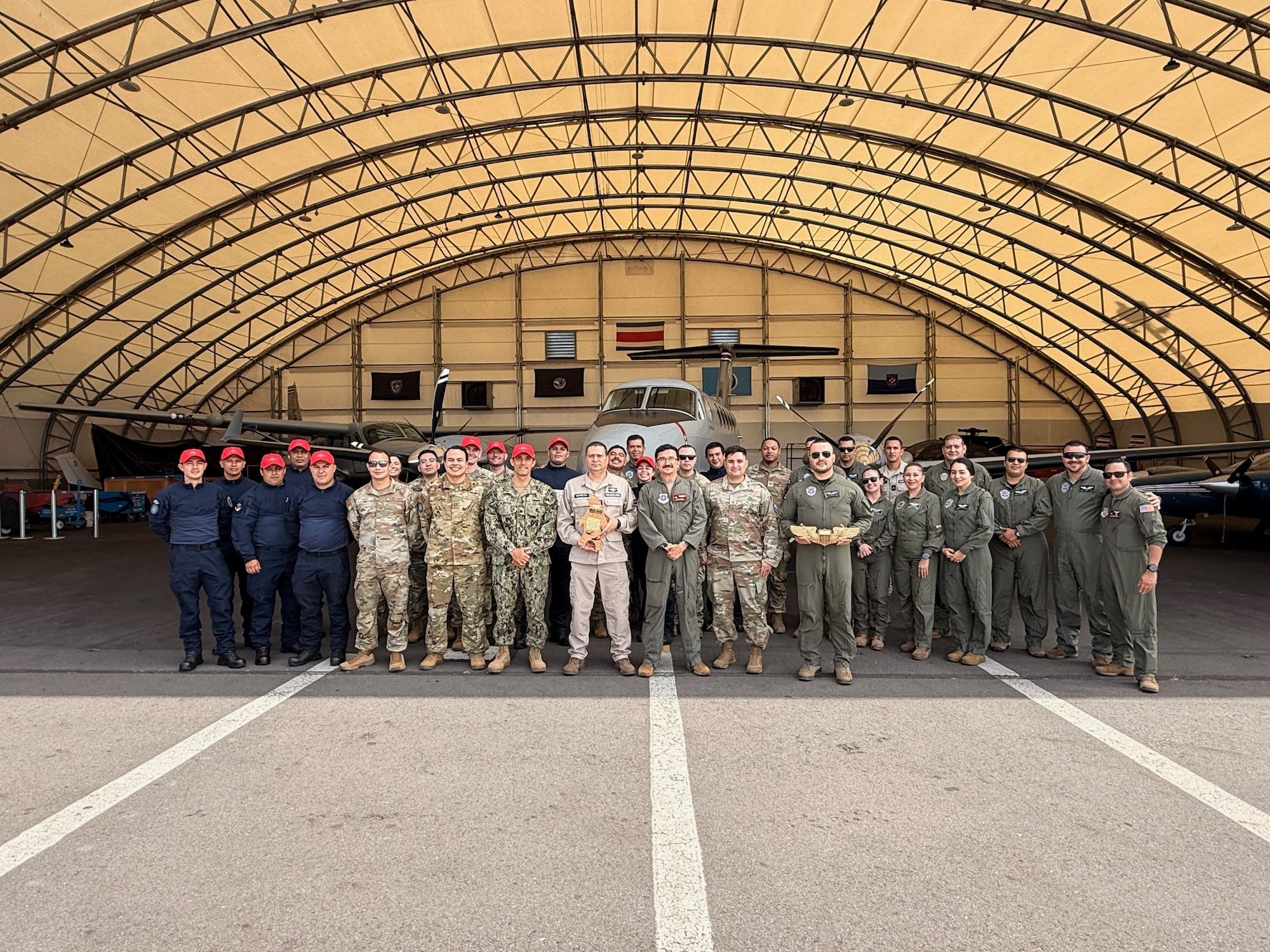 a group poses for a photo