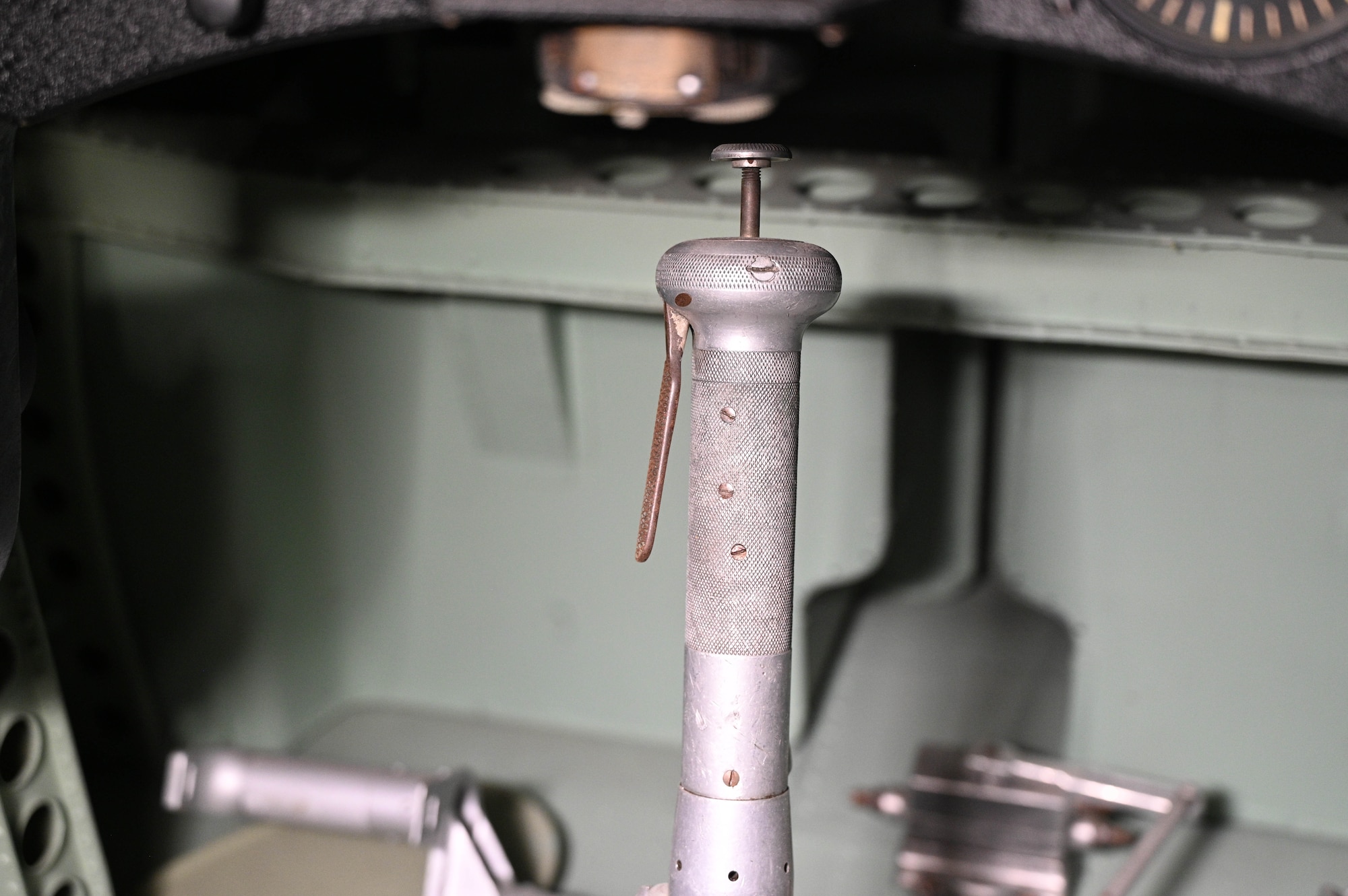 Macchi MC.200 Saetta interior cockpit view.