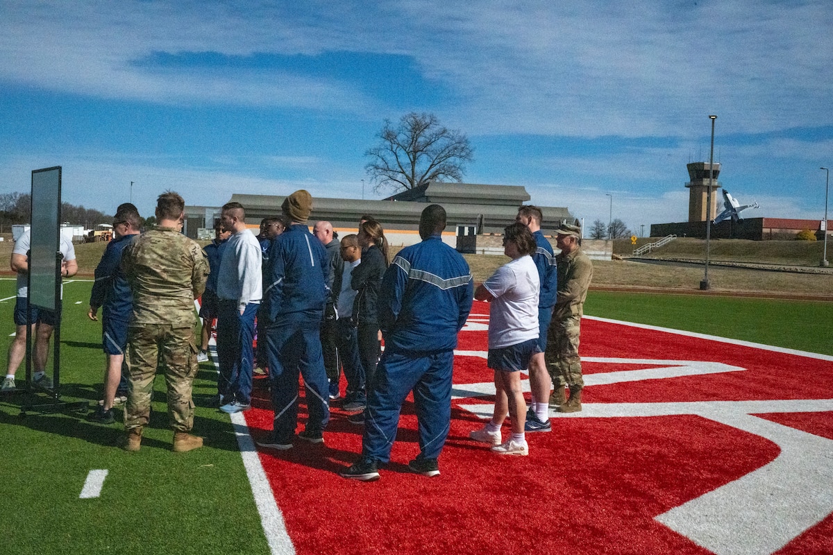 U.S. Air Force and Royal Canadian Air Force Airmen participate in field training exercise, Operation Red Wolf, during Airman Leadership School (ALS), February 12, 2026, at The Lankford Enlisted Professional Military Education Center, McGhee Tyson Air National Guard Base, Tennessee. Students from ALS class 26-B were the first to conduct this organically developed training activity, a full-day leadership and wargaming exercise designed to test strategic thinking and operational execution under pressure.