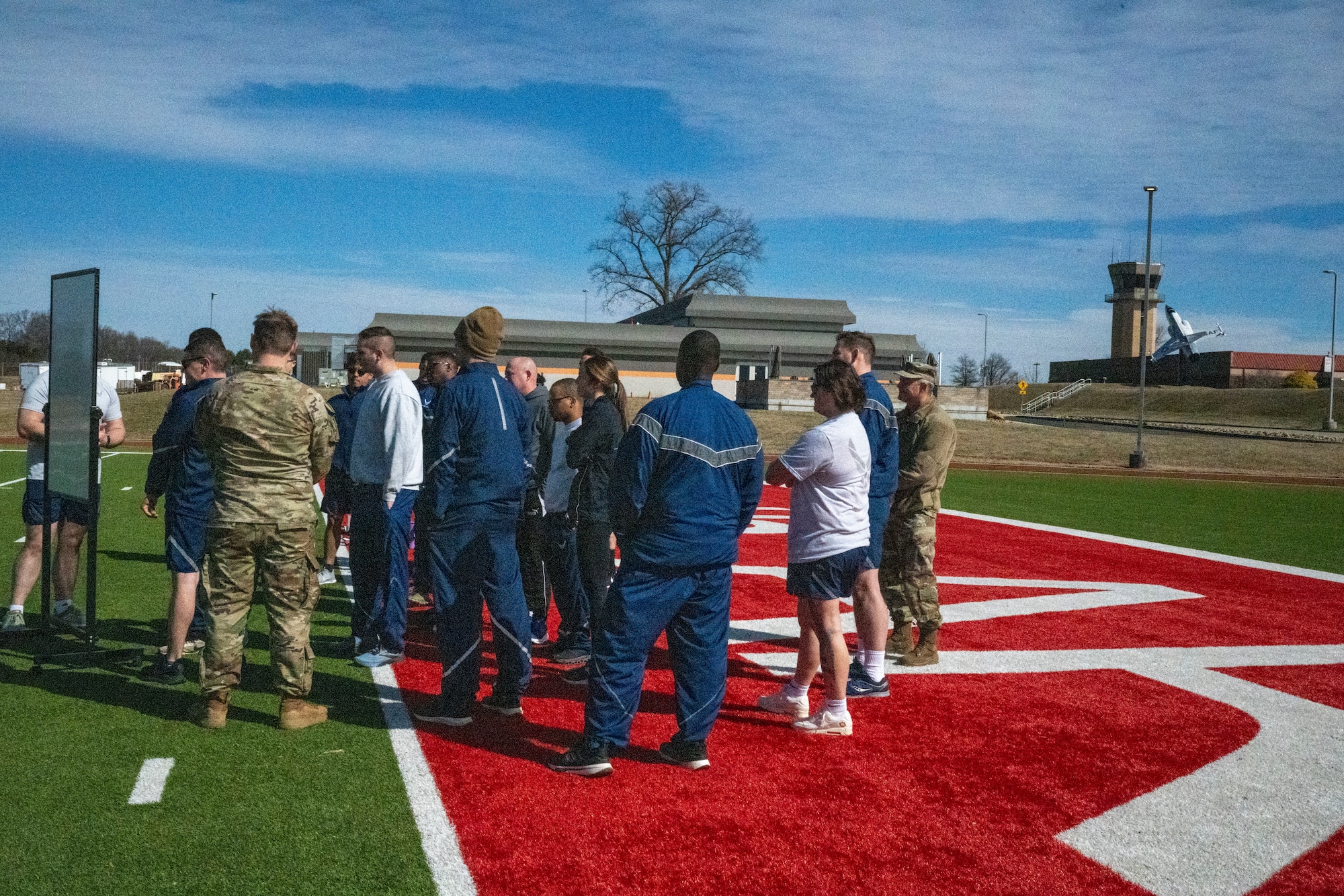 U.S. Air Force and Royal Canadian Air Force Airmen participate in field training exercise, Operation Red Wolf, during Airman Leadership School (ALS), February 12, 2026, at The Lankford Enlisted Professional Military Education Center, McGhee Tyson Air National Guard Base, Tennessee. Students from ALS class 26-B were the first to conduct this organically developed training activity, a full-day leadership and wargaming exercise designed to test strategic thinking and operational execution under pressure.