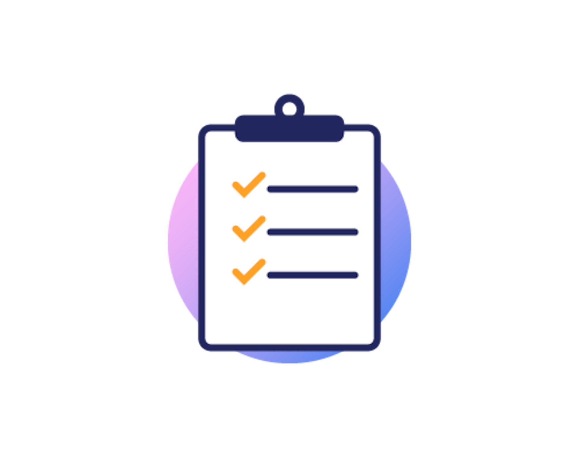 Checklist on a clipboard