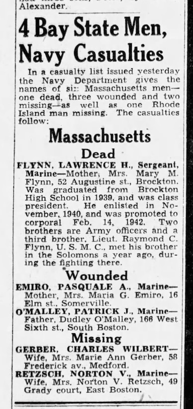 U.S. Marine Corps Pfc. Norton V. Retzsch