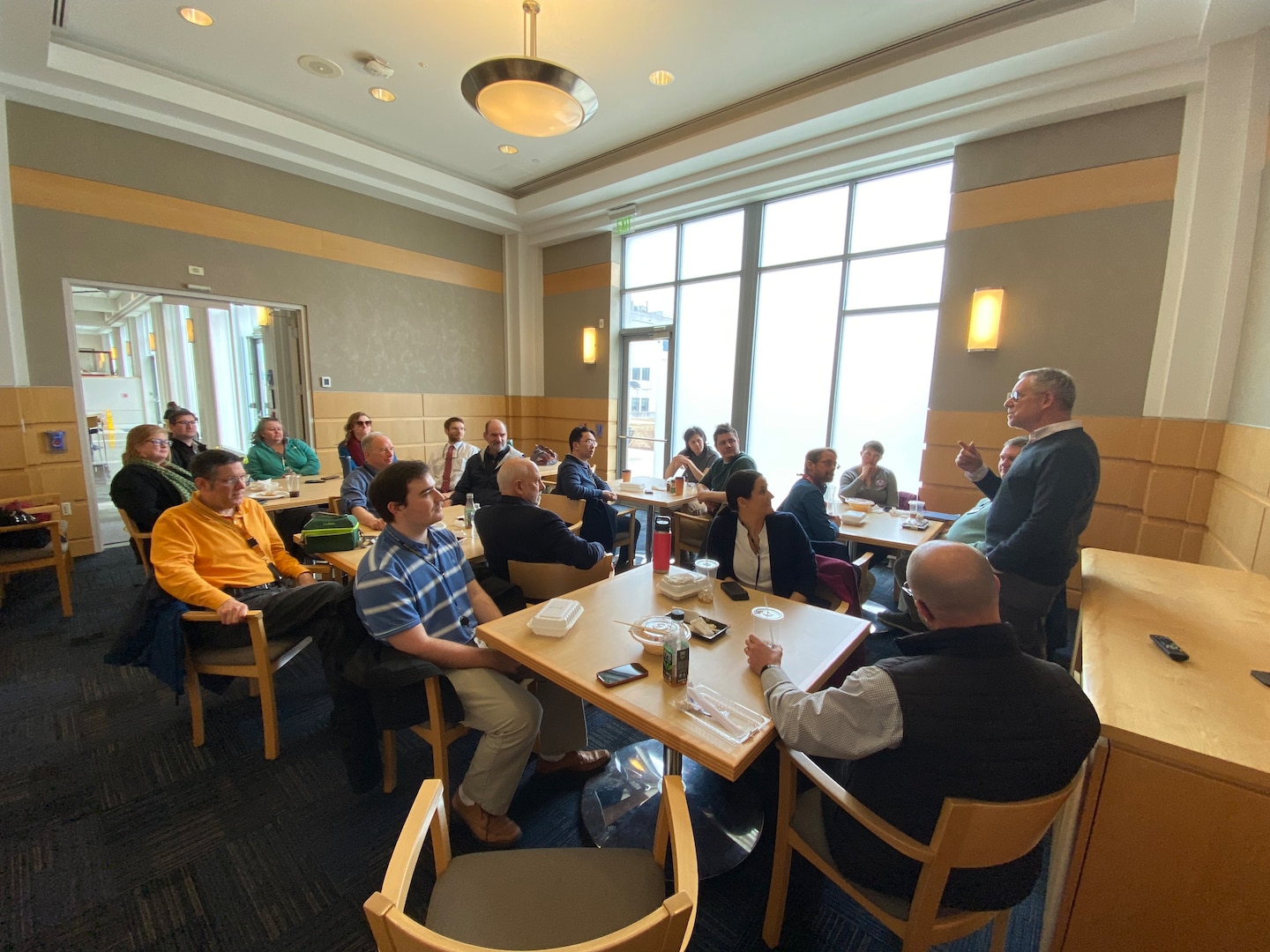 Naval Surface Warfare Center, Carderock Division hosted leadership from the Webb Institute on Feb. 26, 2026. Guests participated in technical tours and strategic discussions, strengthening a historic partnership in naval architecture and marine engineering. Carderock, the Navy’s innovation and ship design powerhouse, headquartered in West Bethesda, Maryland is a world-class research and development facility specializing in critical ship and ship systems design. (U.S. Navy photo provided by Rorie Zuzick)