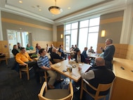 Naval Surface Warfare Center, Carderock Division hosted leadership from the Webb Institute on Feb. 26, 2026. Guests participated in technical tours and strategic discussions, strengthening a historic partnership in naval architecture and marine engineering. Carderock, the Navy’s innovation and ship design powerhouse, headquartered in West Bethesda, Maryland is a world-class research and development facility specializing in critical ship and ship systems design. (U.S. Navy photo provided by Rorie Zuzick)