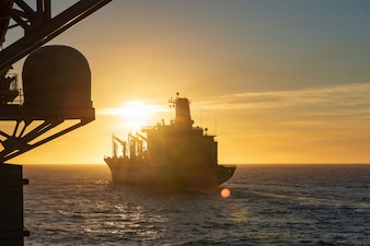 Wasp-class amphibious assault ship USS Boxer (LHD 4) approaches Henry J. Kaiser-class replenishment oiler USNS Patuxent (T-AO 201) before a replenishment-at-sea, March 1, 2026.